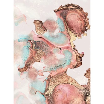 Papier peint photo Fredriksson - Golden ink with nuances in rosé 