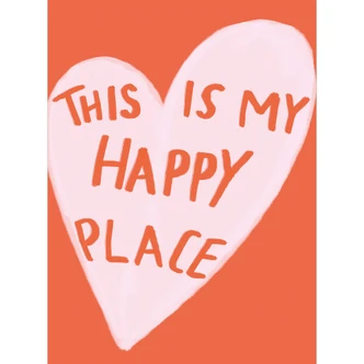 Fotomural con el lema - This is my happy place with heart - Fritsch 