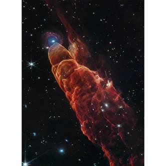 Fototapeta Teleskop Jamesa Webba - Kosmiczny huragan Herbig Haro 49/50 