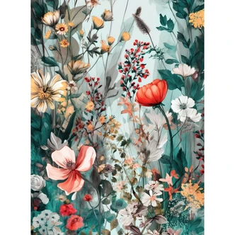 Fototapete Frühlingswiese mit Blumen - Blumentapete - Jaszke Fototapete Frühlingswiese mit Blumen - Blumentapete - Jaszke