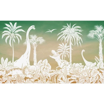 Fototapete Abenteuerreise zu den Dinosauriern - Ombre - Kikki Belle 