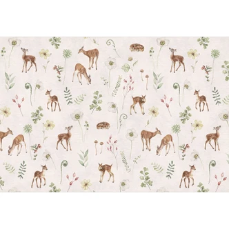 Fototapete Kleine Rehe zwischen Blumen - Kikki Belle 