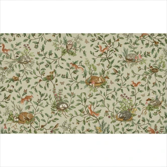 Fototapeta z śpiącymi leśnymi zwierzętami na gałęziach - Kikki Belle 