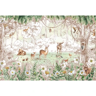 Fototapete Kikki Belle - Waldfreunde Frühling 