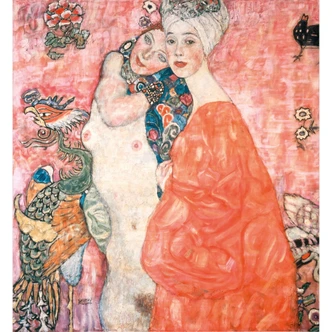 Fototapete mit Kunstdruck - Klimt - Die Freundinnen 