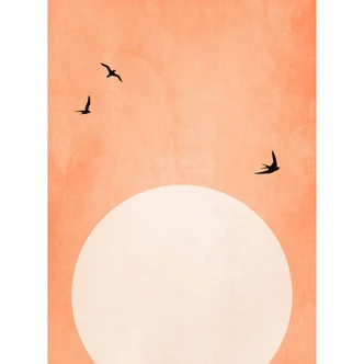 Fototapet Abrikos solnedgang - Kubistika Fototapet Abrikos solnedgang - Kubistika