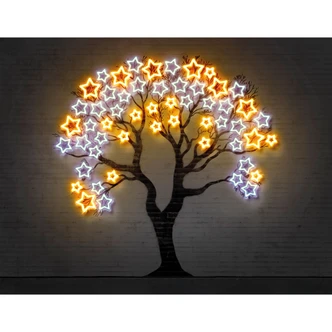 Mielu - boom met sterren | vliesbehang voor jeugdkamer Mielu - boom met sterren | vliesbehang voor jeugdkamer