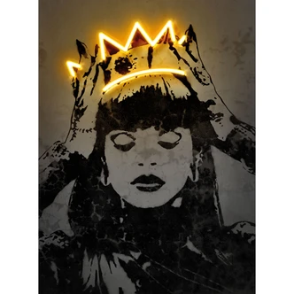 Fotobehang Neon Kunst - Rihanna - Mielu 