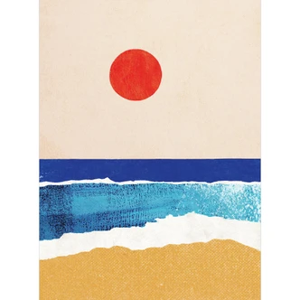 Fototapet på stranden Rolig strand ved solnedgang - Rivers 