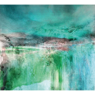 Fototapet Abstrakt - Grönt fantasilandskap - Schmucker 