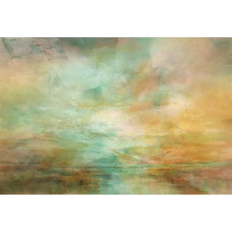 Fototapet med landskap - Turkosgyllene ljus vid havet - Schmucker 