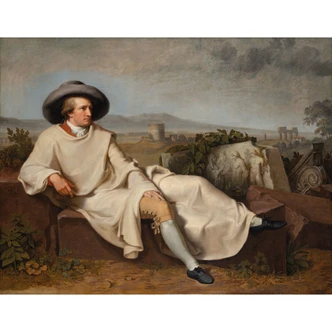 Fototapet Tischbein - Goethe i den romerske campagna 