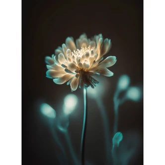 Wall Mural Floral Wallpaper Shining Flower Heart - Treechild 