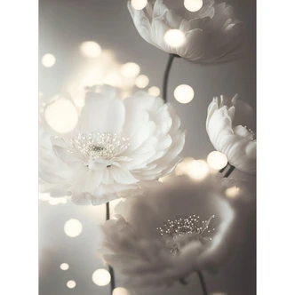 Wall Mural White flowers in a sea of lights - Treechild 