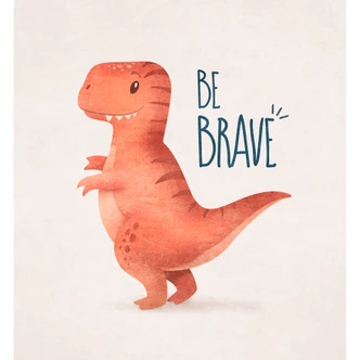 Papier peint photo Dino Be Brave - T-Rex - Tunaboylu 