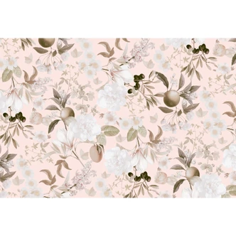 Fotomural de ilustración boho con flores y frutas - UN Designs 