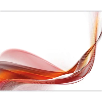 Abstract Wave - red - Wall Mural 