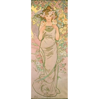 Fototapet Mucha - Rosen - 96x260 cm 