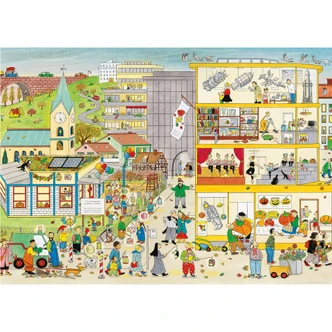 Wimmel - School in Autumn - Wall Mural 