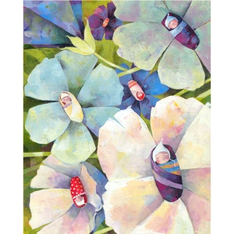 Fototapet Blanz - Blomsterbabyer  