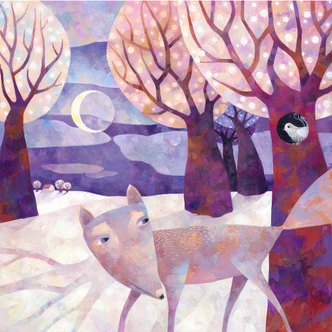 Fototapet Blanz - Vinterskov 