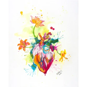 Fotobehang Buttafly – Nature Beating Heart 