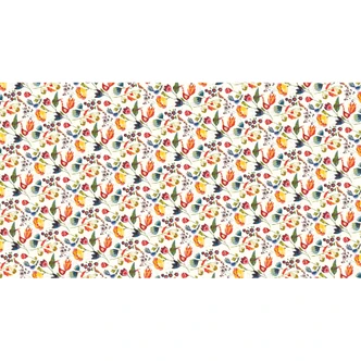 Fototapete Blanz - Blumen und Vögel 