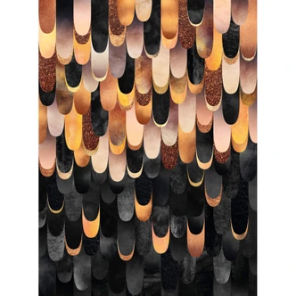 Wall Mural Fredriksson - Copper Feathers 
