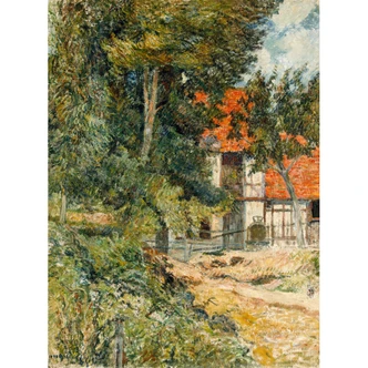 Fototapete Gauguin - Bauernhaus in der Normandie - 192x260 cm 