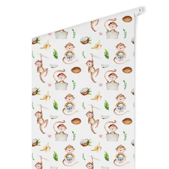 Patterned Wallpaper Kvilis - Monkeys 01 Patterned Wallpaper Kvilis - Monkeys 01