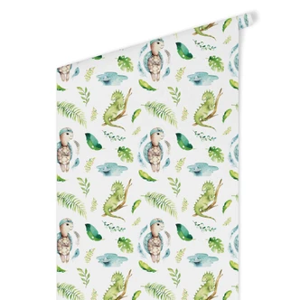 Patroonbehang Kvilis - Diertjes aan het Water 