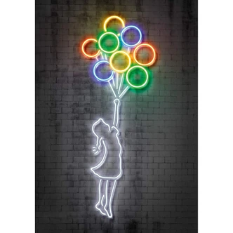 Fotobehang Mielu - Flying Balloons 