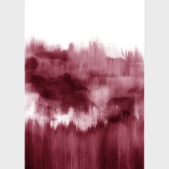 Fototapete Nouveauprints - Watercolour Brush Strokes (bordeaux) 