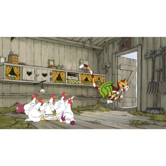 Fototapete Pettersson & Findus - Findus der Hühnerschreck 
