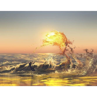Wall Mural Fire Surfer 