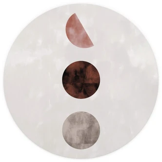 Papier peint photo 1X Studio - Geo Amigos - Rond - papier peint intissé/papier peint intissé autocollant 