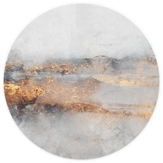 Fredriksson - Złoty szlak we mgle - Fototapeta okrągła - tapeta flizelinowa/tapeta flizelinowa samoprzylepna 