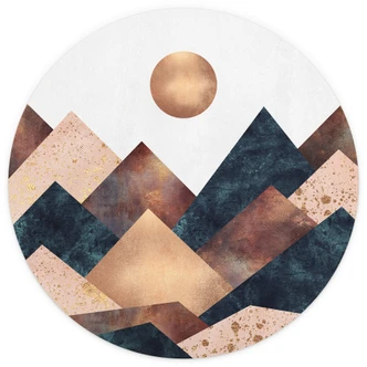 Fototapete Fredriksson - Herbst in den Bergen - Rund - Selbstklebend/Vlies 