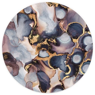 Fototapete Fredriksson - Tinte: Rosé und Gold - Rund - Selbstklebend/Vlies 