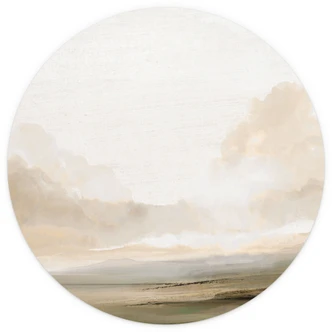 Fototapete Wolken am Himmel - Landschaftstapete - Hobday - Rund - Selbstklebend/Vlies 