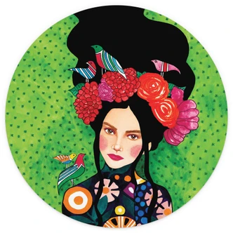 Fototapete Ein gut gehütetes Geheimnis - Rund - Hülya - Selbstklebend/Vlies 