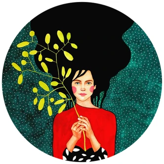 Fototapete Hülya - Existenz - Rund - Selbstklebend/Vlies 