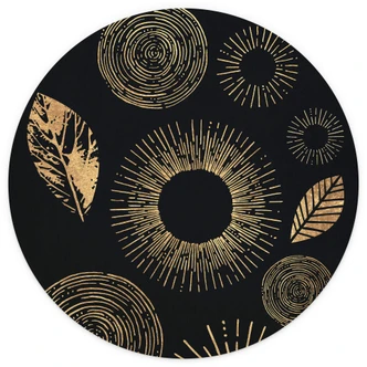 Fototapet - Rundt Kubistika - Skimmer i mørket - vliesetapet/selvklæbende non-woven tapet Fototapet - Rundt Kubistika - Skimmer i mørket - vliesetapet/selvklæbende non-woven tapet