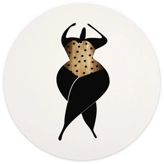 Fototapet - Rundt Kubistika - Dans i solen - vliesetapet/selvklæbende non-woven tapet Fototapet - Rundt Kubistika - Dans i solen - vliesetapet/selvklæbende non-woven tapet