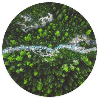 Fototapete Murko - Mutter Natur - Rund - Selbstklebend/Vlies 