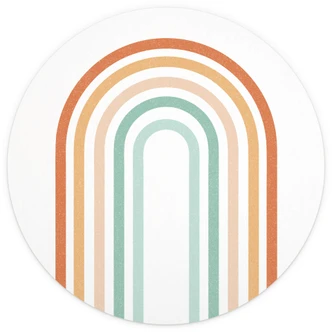 Behangcirkel Boho Rainbows - vliesbehang/zelfklevend vliesbehang 