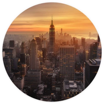 Papier peint photo Ruiz Dueso - New York au coucher du soleil - papier peint intissé/papier peint intissé autocollant 