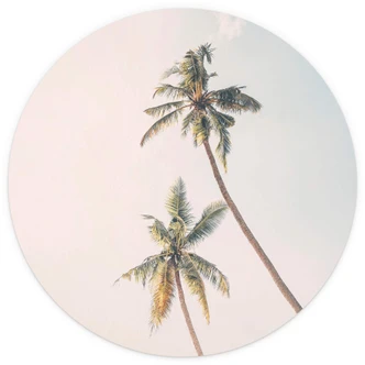 Behangcirkel Sisi & Seb - Palmbomen in de Wind - vliesbehang/zelfklevend vliesbehang 