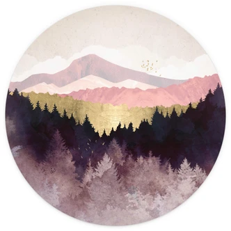 Fototapete SpaceFrog Designs - Lila Wald - Rund - Selbstklebend/Vlies Fototapete SpaceFrog Designs - Lila Wald - Rund - Selbstklebend/Vlies