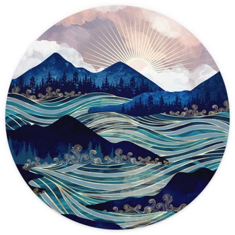 Fototapete SpaceFrog Designs - Meerestreiben - Rund - Selbstklebend/Vlies Fototapete SpaceFrog Designs - Meerestreiben - Rund - Selbstklebend/Vlies